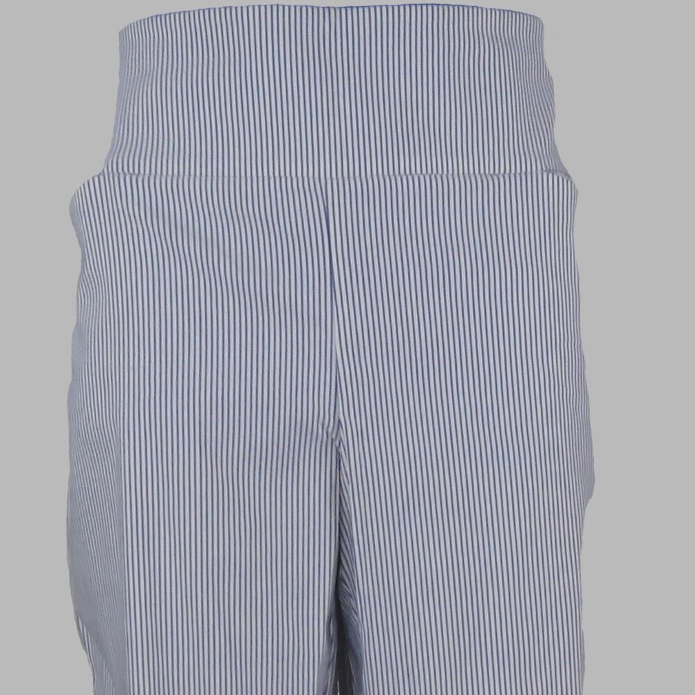 NWT SC & Co. Women's Blue & White Pin Stripe Tummy Control Capri Size 16 (C1969)